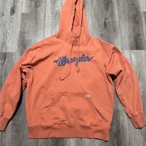 Wrangler Men’s Pullover Hoodie Sweater Size Medium Coral Orange